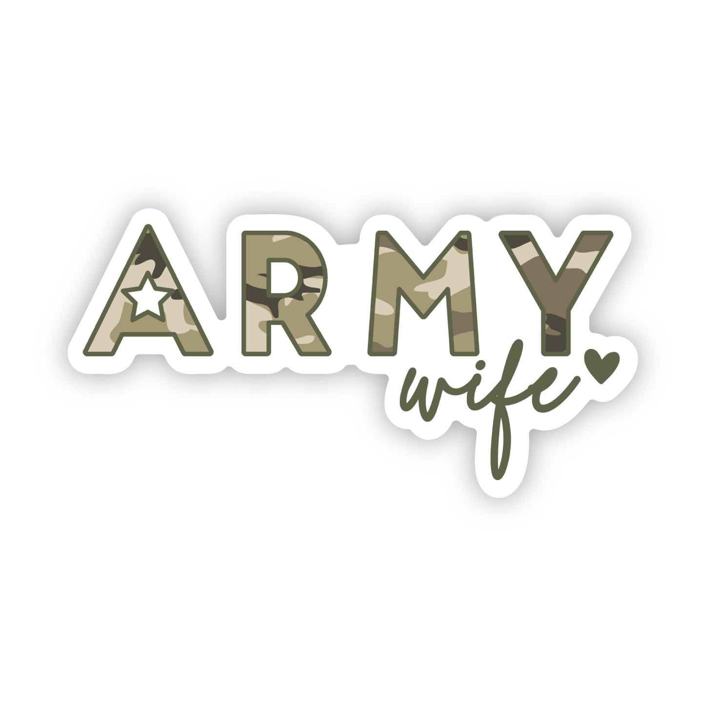 Army Wife Sticker (3")