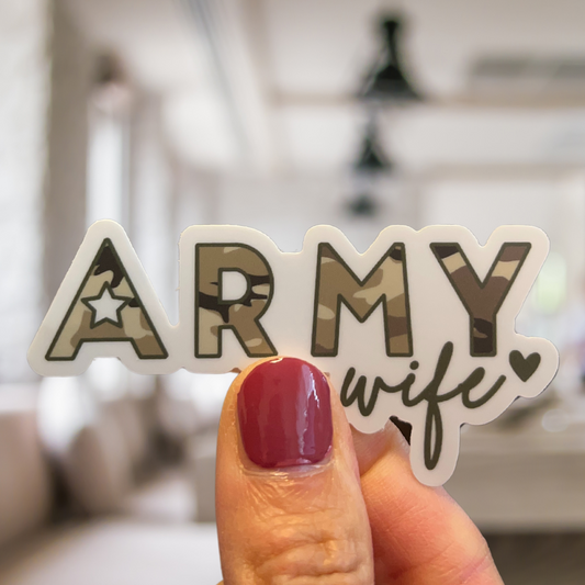 Army Wife Sticker (3")