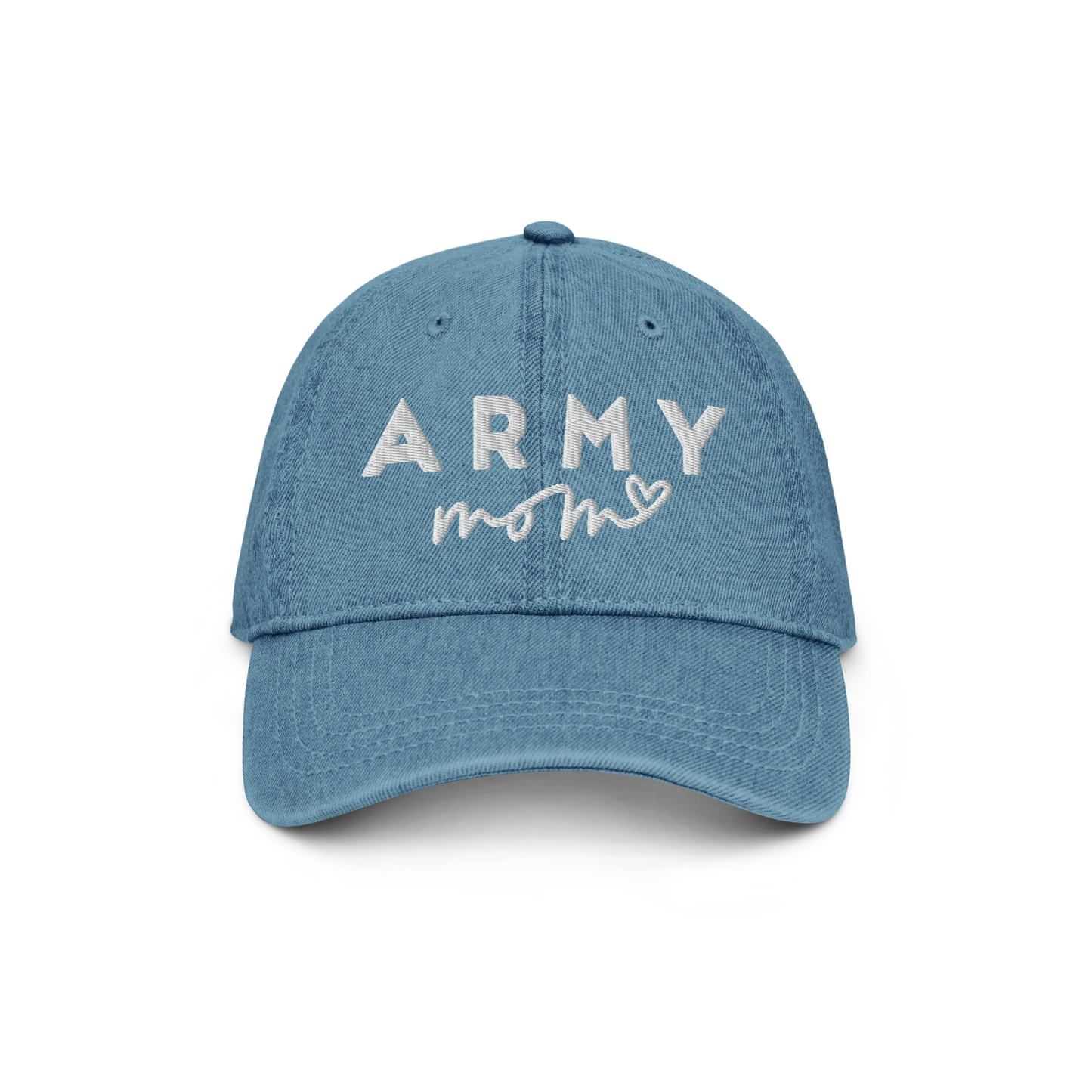 Army Mom Heart Embroidered Hat